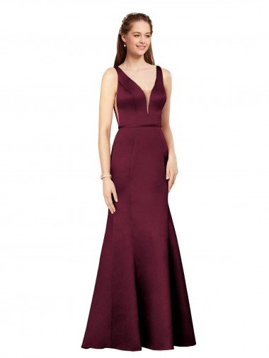 Sexy Satin Prom Dress with Side Cutouts Canada