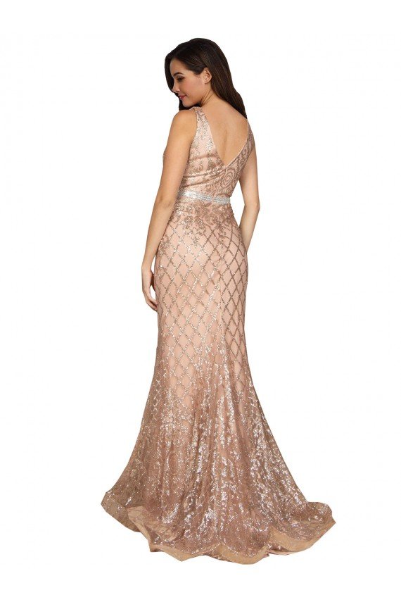 Sleek Long Mermaid Sparkling Sequin Prom Dress