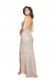 Ruched Back Mermaid Sparkling Sequin Prom Dress with Beaded Spaghetti Straps