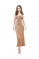 Cowl Neck Silky Satin Midi Length Cocktail Prom Dress / Homecoming Dress Low Back