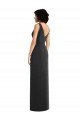 Draped Wrap Maxi Spandex Prom Dress with Front Slit