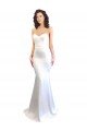 Sweetheart Strapless High Neck Long Crepe Prom Dress