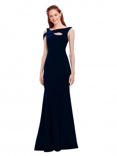 Sleeveless Crepe Mermaid Prom Dress with Side Slit Canada