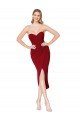 Cocktail Length Sweetheart Mermaid Wrap Crepe Prom Dress