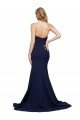 Fit and Flare Sweetheart Long Crepe Prom Dress with Sweep Train