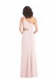 Flirty One Shoulder Midriff Cutout Maxi Crepe Prom Dress