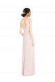 Square Neck Low Back A-Line Prom Dress with Front Slit and Pockets