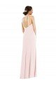 Criss Cross Halter Princess Line Trumpet Crepe Prom Dress