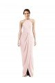 Halter Draped Tulip Skirt Maxi Prom Dress