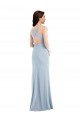 Criss Cross Cutout Back Maxi Prom Dress with Front Slit