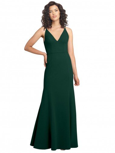 Form Fitting Stretch Crepe A-Line Prom Dress Canada