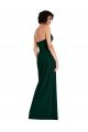 Scooped Strapless Neckline Crepe Prom Dress with Side Slit