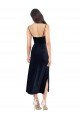 Midi Length Velvet Cocktail Prom Dress / Homecoming Dress with Cowl Neck and Spaghetti Straps