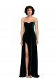 Sweetheart Fluid Velvet Prom Dress with High Split